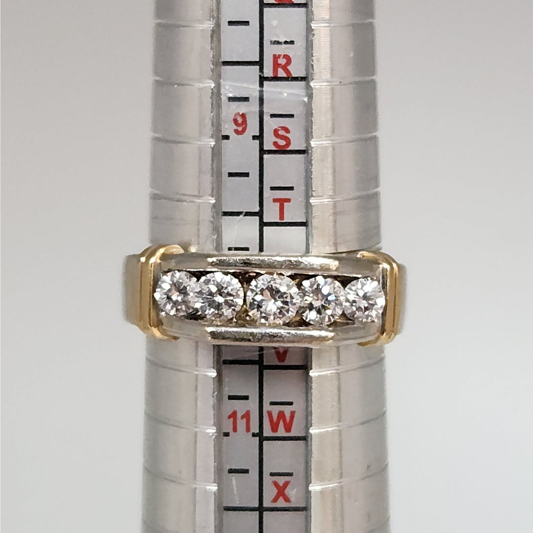 14k Two Tone Gold Diamond Ring Size 10.25