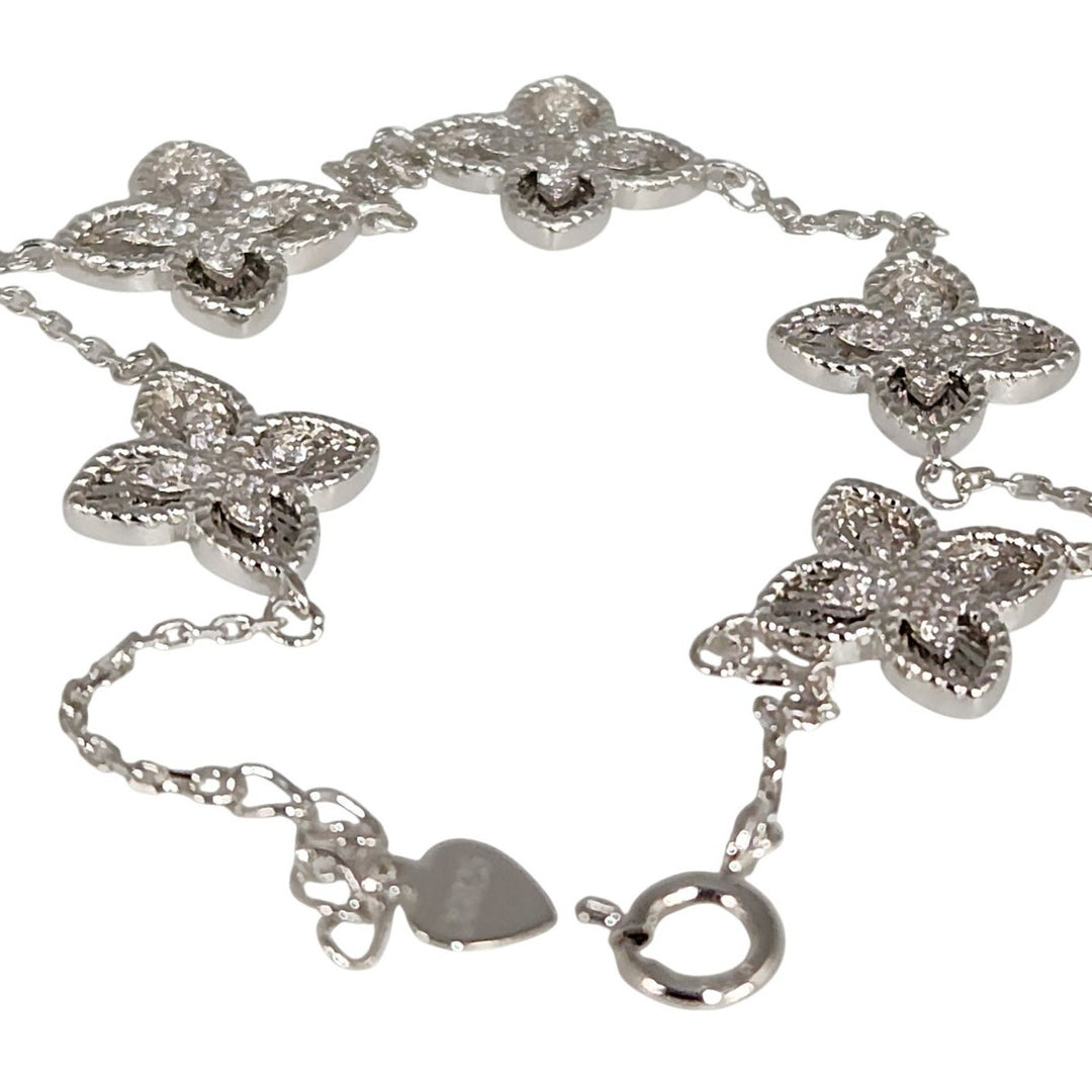 Elegant 925 Sterling Silver butterfly's bracelet 7.5"