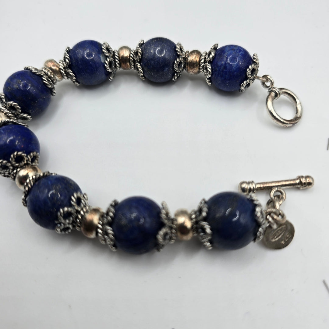 Ilaria Peru 925 Sterling Silver Lapis Lazuli Bracelet Boxed