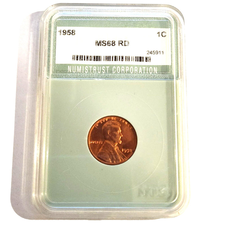 1958 MS68 RD wheat penny