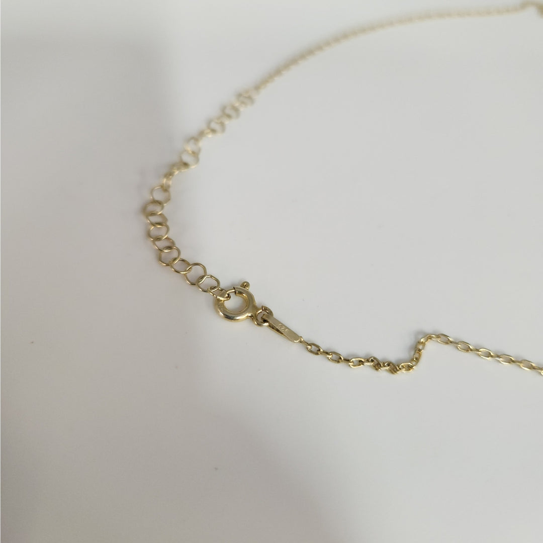 925 Sterling Silver Gold -Tone "ANGEL" Letter Charm Necklace 16"
