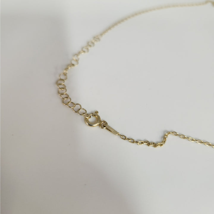 925 Sterling Silver Gold -Tone "ANGEL" Letter Charm Necklace 16"