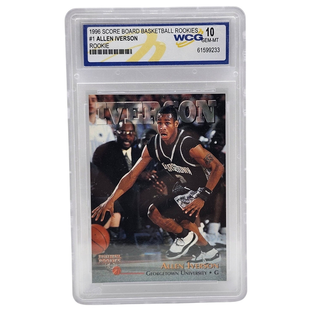 1996 Score Board Basketball Rookies #1 Allen Iverson Georgetown Rookie WCG 10
