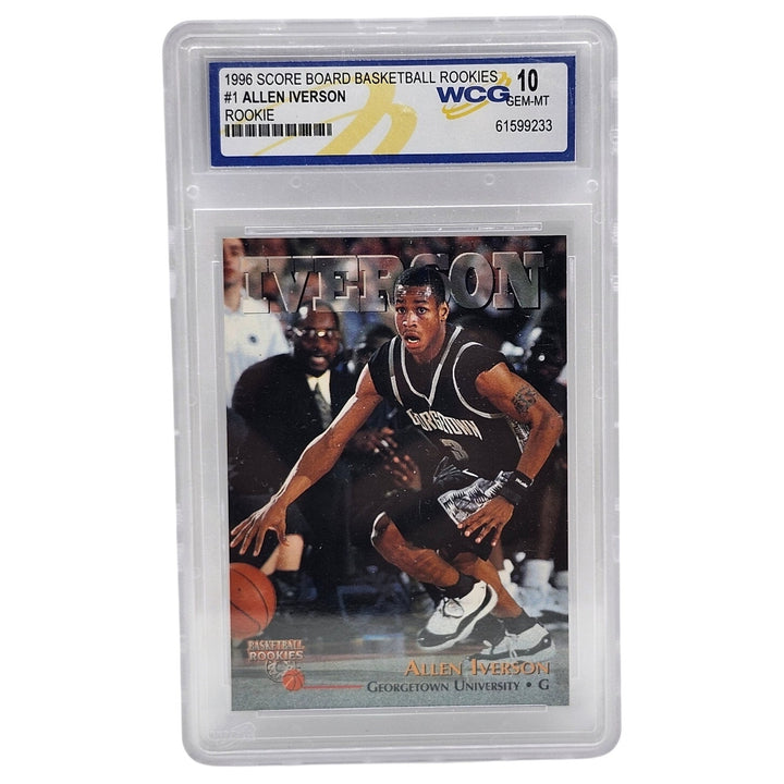 1996 Score Board Basketball Rookies #1 Allen Iverson Georgetown Rookie WCG 10