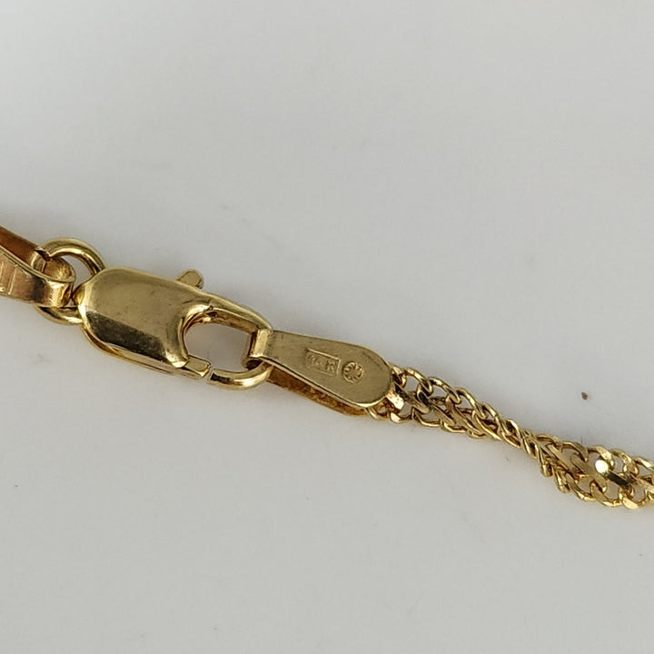 14k Yellow Gold Rope Chain Necklace 18"