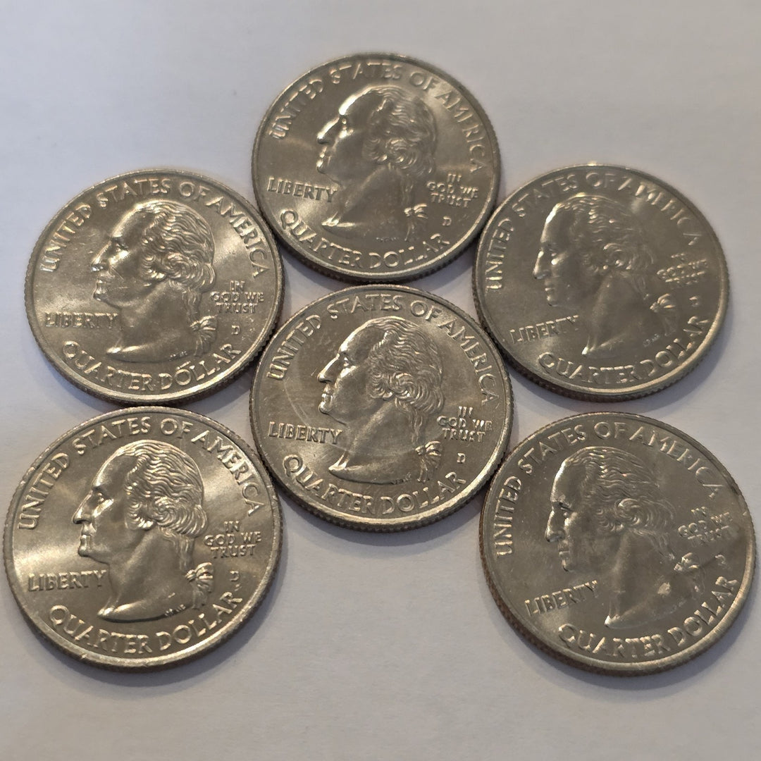 2009 D.C. and U.S. Territory Quarters Clad 6-Coin Set No Box