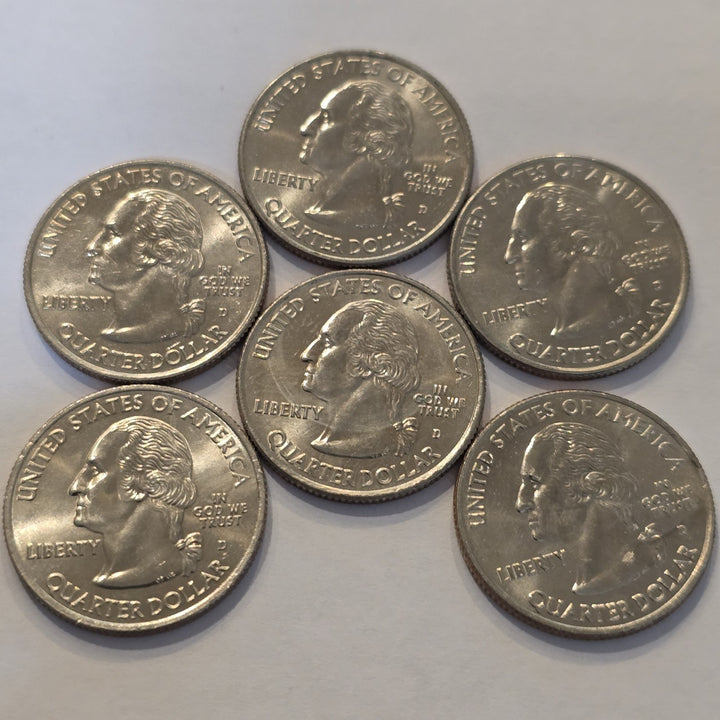 2009 D.C. and U.S. Territory Quarters Clad 6-Coin Set No Box