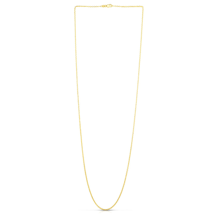14K Gold 1.5mm Diamond Cut Cable Chain