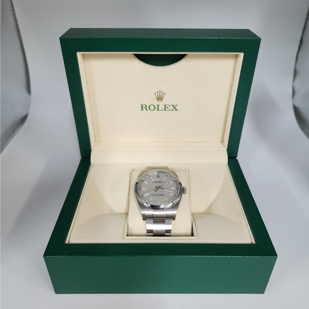 Rolex Oyster Perpetual 39 MM White Dial Ref. 114300 Stainless, Box & Papers 2020