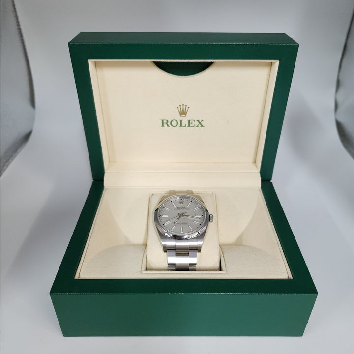 Rolex Oyster Perpetual 39 MM White Dial Ref. 114300 Stainless, Box & Papers 2020