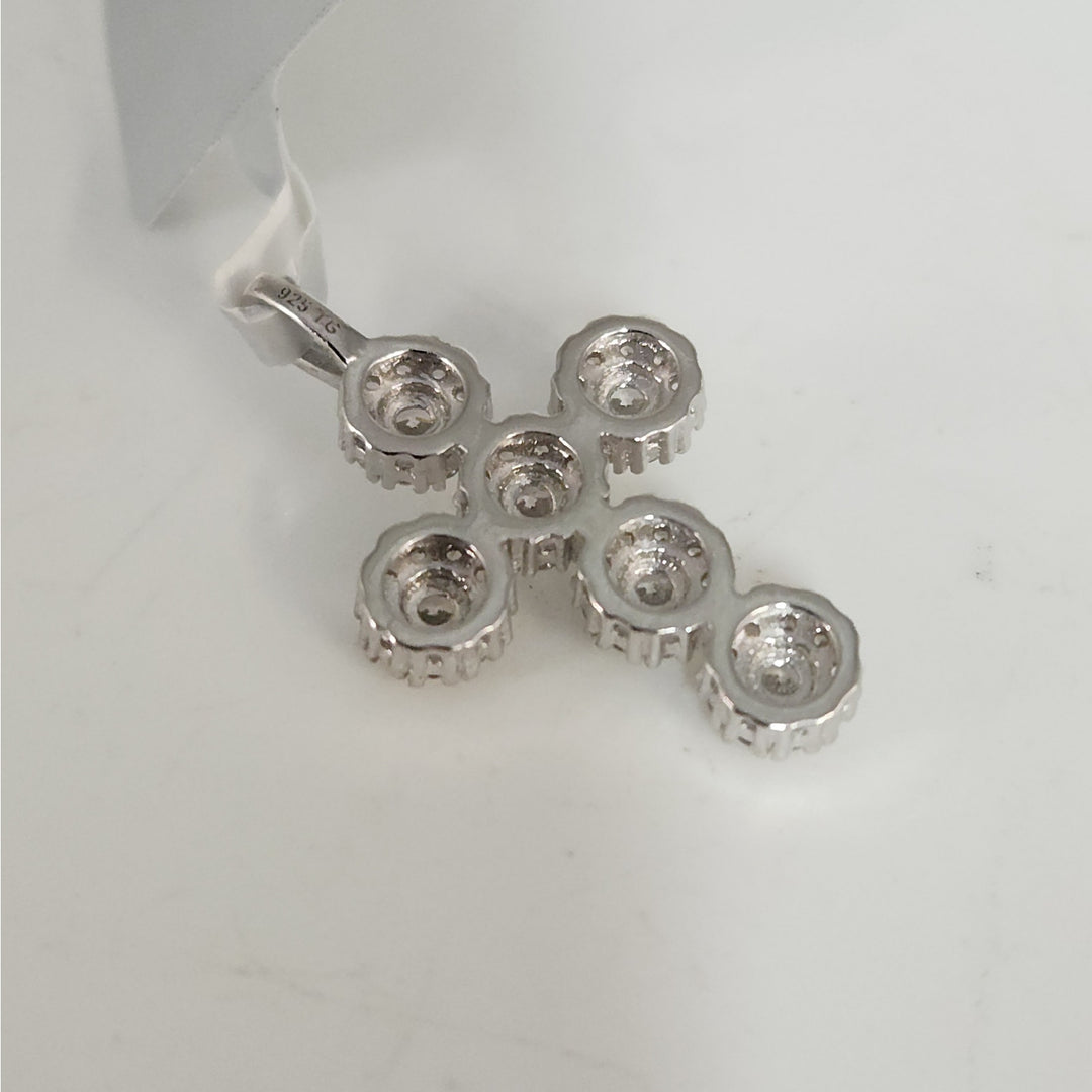925 Sterling Silver CZ  Cross Pendant