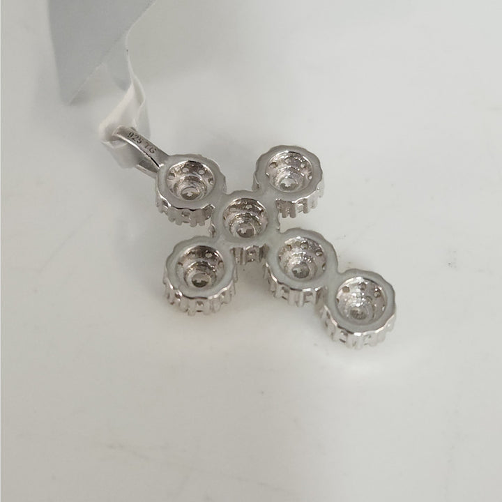 925 Sterling Silver CZ  Cross Pendant