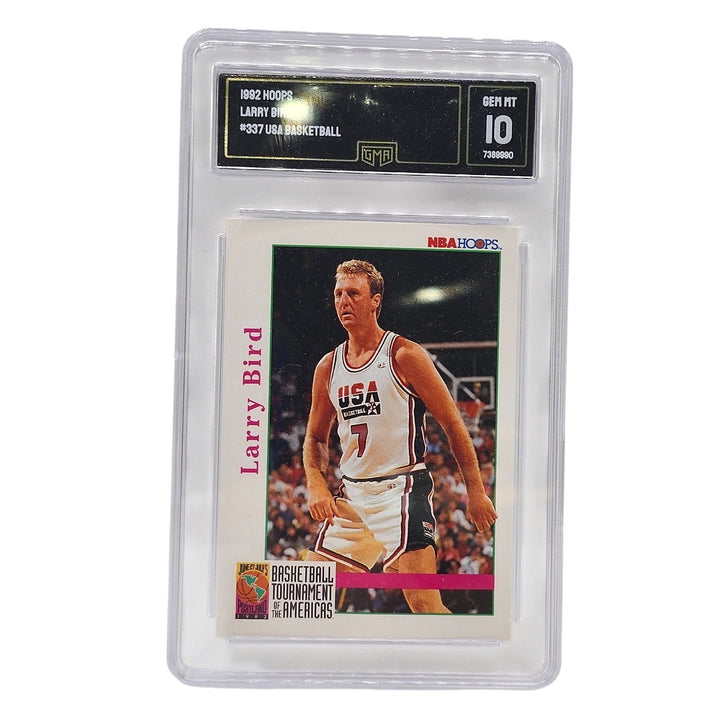1992 NBA Hoops Larry Bird USA Basketball #337 GMA 10 GEM MT Dream Team Card