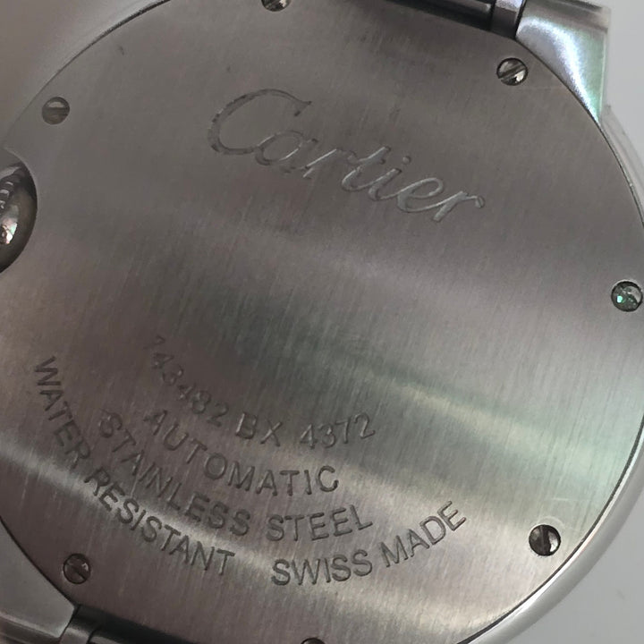 Cartier Ballon Bleu 36mm Automatic Diamond Bezel Steel Watch