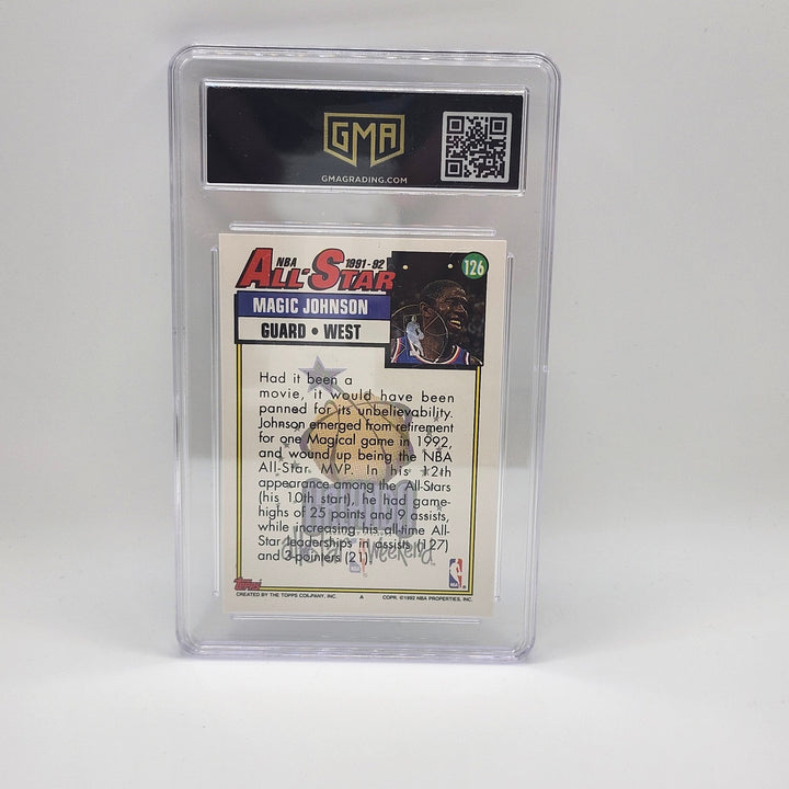 1992 Topps Magic Johnson All-Star #126 GMA 8.5 NM-MT+ Los Angeles LAKERS