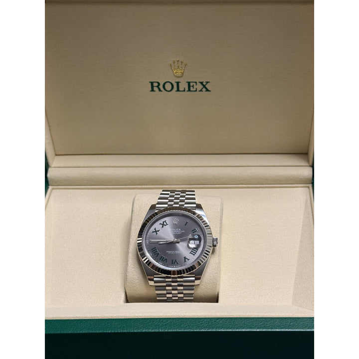 Rolex Datejust 41mm 126334-0022 Jubilee Wimbledon Dial Watch 2025 Full Set, New with box and papers, Stainless Steel & 18k White Gold Wimbledon Dial Jubilee