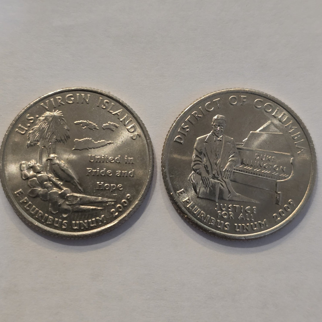 2009 D.C. and U.S. Territory Quarters Clad 6-Coin Set No Box