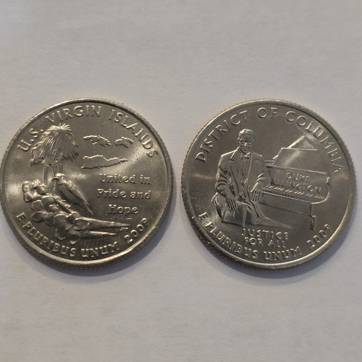 2009 D.C. and U.S. Territory Quarters Clad 6-Coin Set No Box