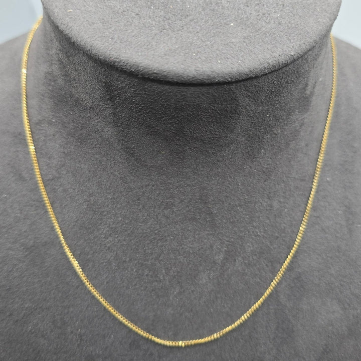 8K Yellow Gold Twisted Link Chain Necklace 18” – 2.5 Grams