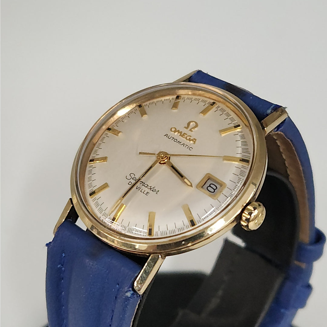 Vintage Omega Seamaster De Ville Automatic Solid 14K Gold Watch