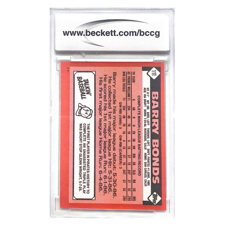 1986 Tops Traded #11T Barry Bonds NM10 or better