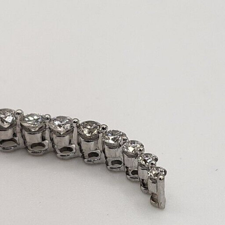 14k White Gold Diamond Tears Shape Pendant 12 round Diamonds 1 1/2 CT Necklace