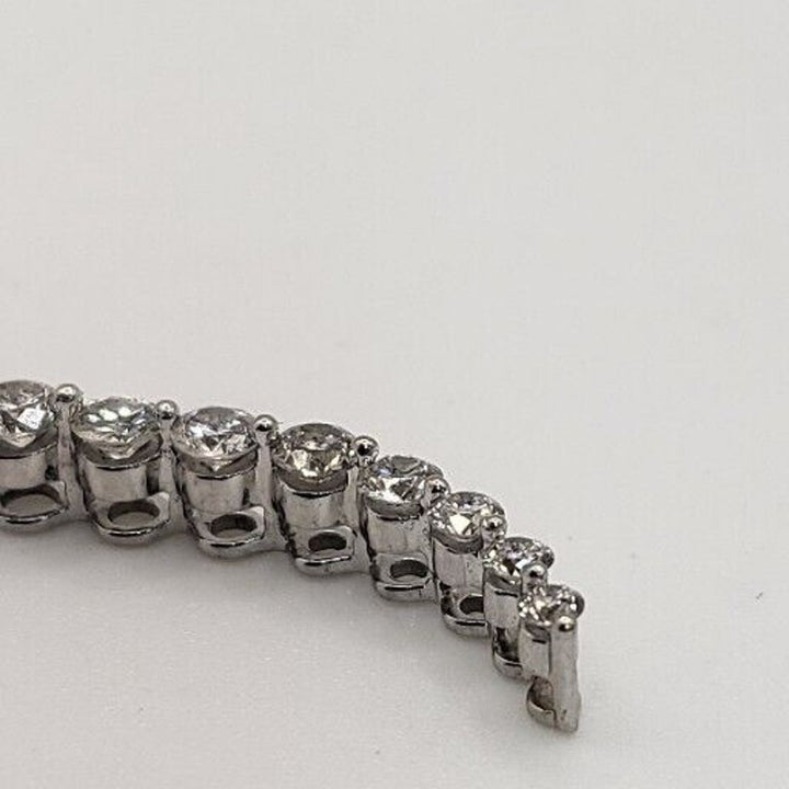 14k White Gold Diamond Tears Shape Pendant 12 round Diamonds 1 1/2 CT Necklace