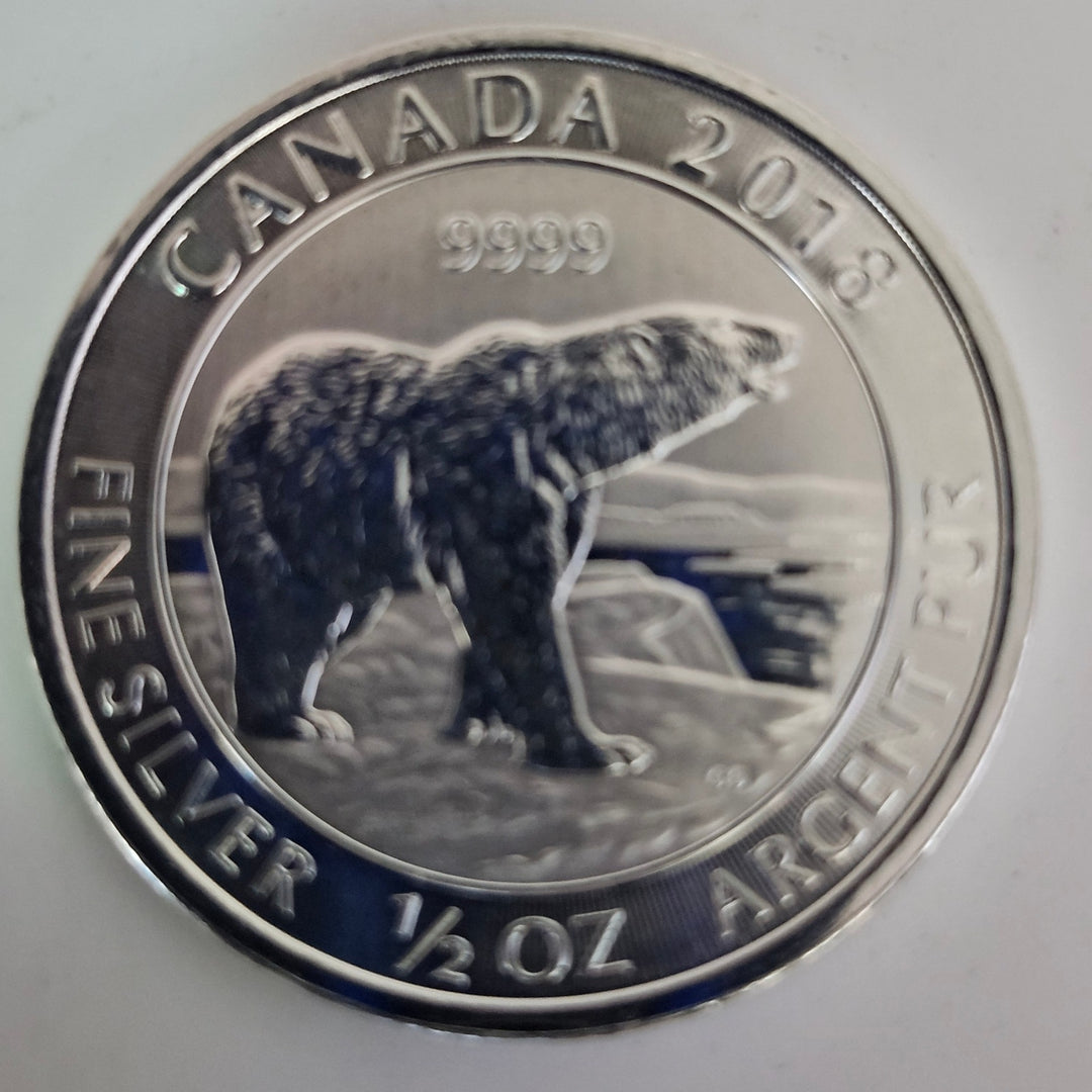 2018 Canada 1/2 oz Silver Polar Bear Coin ($2 CAD)