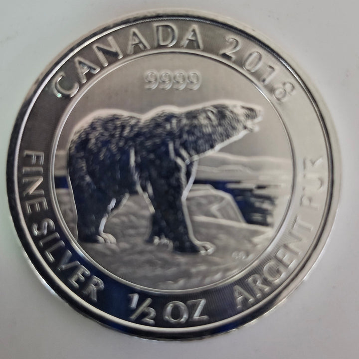2018 Canada 1/2 oz Silver Polar Bear Coin ($2 CAD)