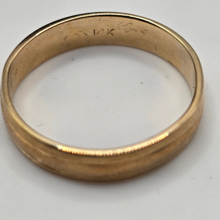 14K Yellow Gold Wedding Band Ring Size 10.5 5mm 4.7g Classic Band