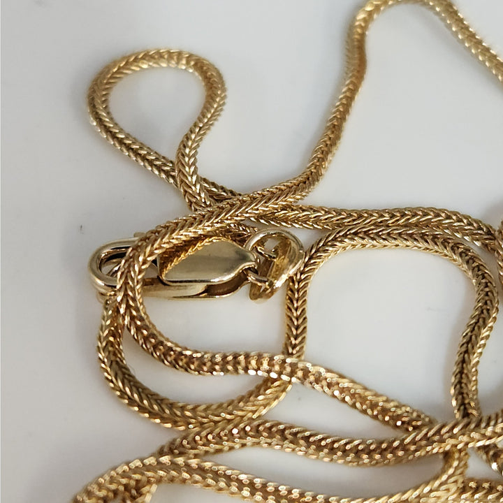 18 K Yellow Gold Snake Chain Necklace 24"