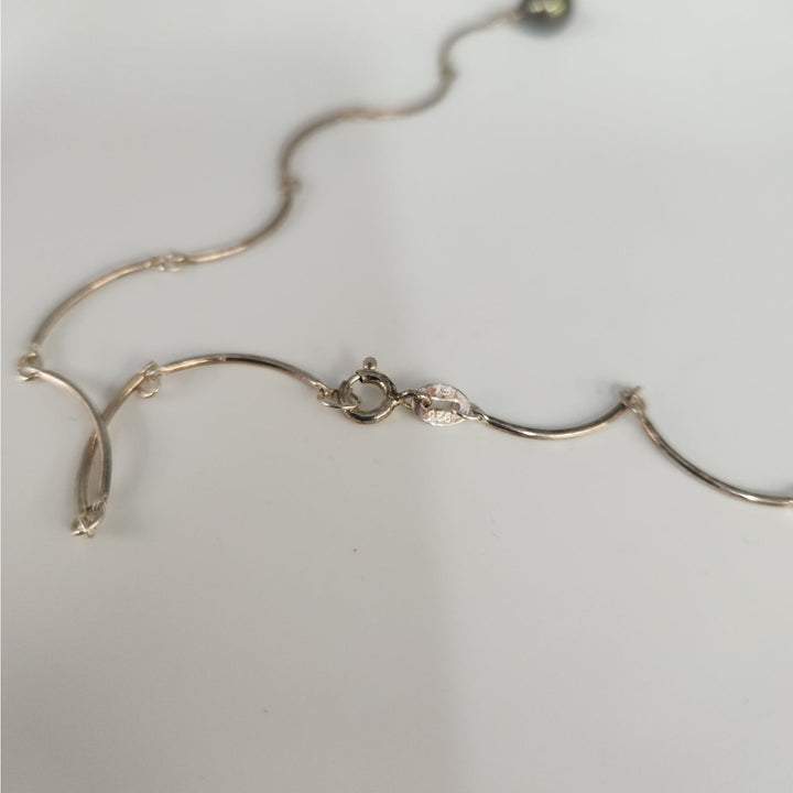 925 Sterling Silver Dyed Freshwater Pearl Drop Necklace 18"