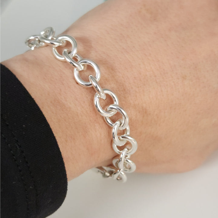 Tiffany & Co. Sterling Silver Heart Tag Chain Bracelet