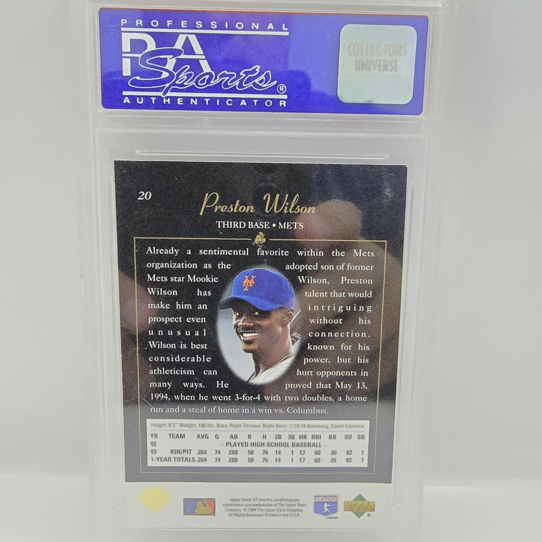1994 Upper Deck Preston Wilson SP Foil Premier Prospects #20 PSA MN-MT 8