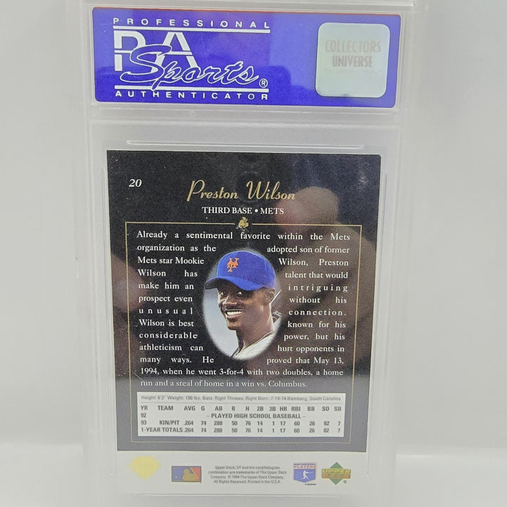1994 Upper Deck Preston Wilson SP Foil Premier Prospects #20 PSA MN-MT 8