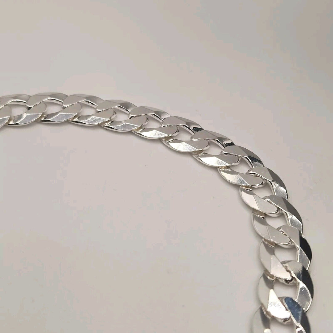 925 Sterling Silver Cuban Chain Necklace 26"