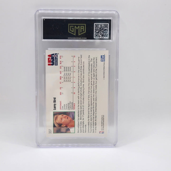 1992 NBA Hoops Larry Bird USA Basketball #337 GMA 10 GEM MT Dream Team Card