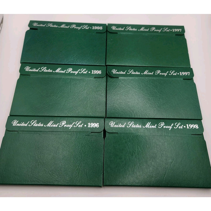 Set Of 1995,1996,1997 & 1998 U.S Mint Proof Set Lot With Boxes