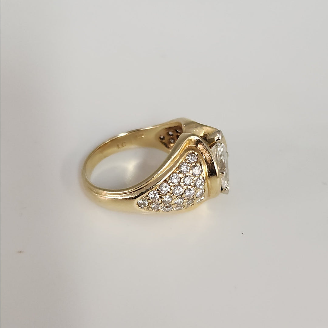14k Yellow Gold 1.25 CT Marquise Diamond rinyg size 6.25