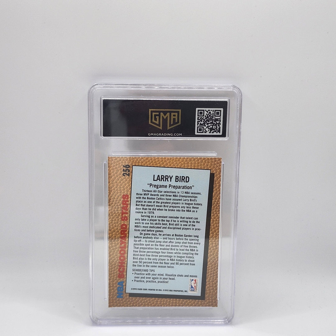 1992 Fleer Larry Bird NBA Schoolyard Stars #256 Boston Celtics GMA 10 GEM MT
