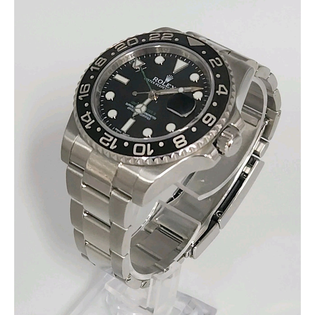 Rolex GMT Master Black Dial Stainless Steel Watch
