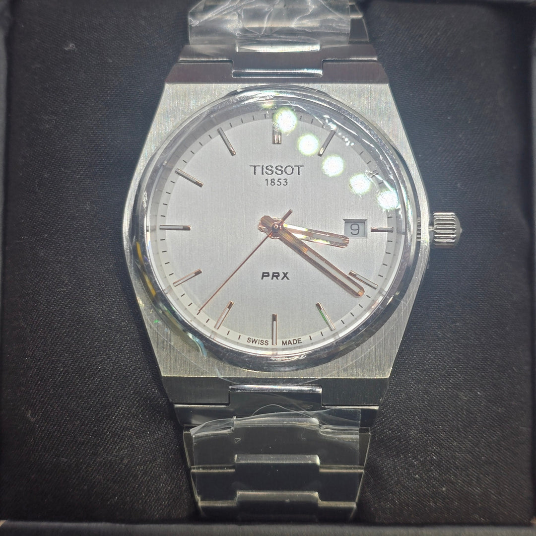 Tissot PRX 40mm Silver Dial Quartz Men's Watch T137.410.11.031.00 NOS