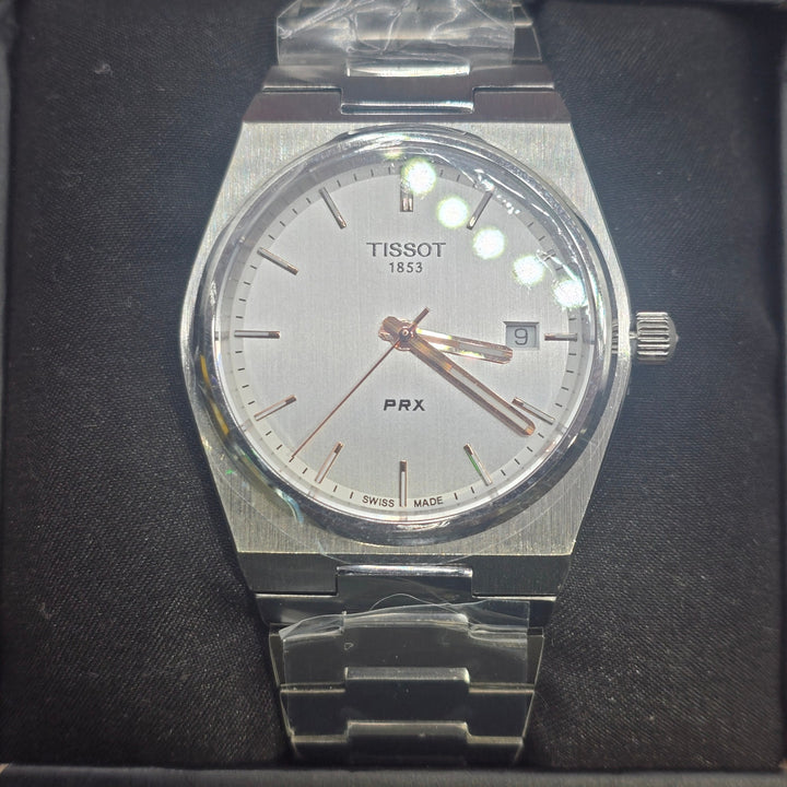 Tissot PRX 40mm Silver Dial Quartz Men's Watch T137.410.11.031.00 NOS