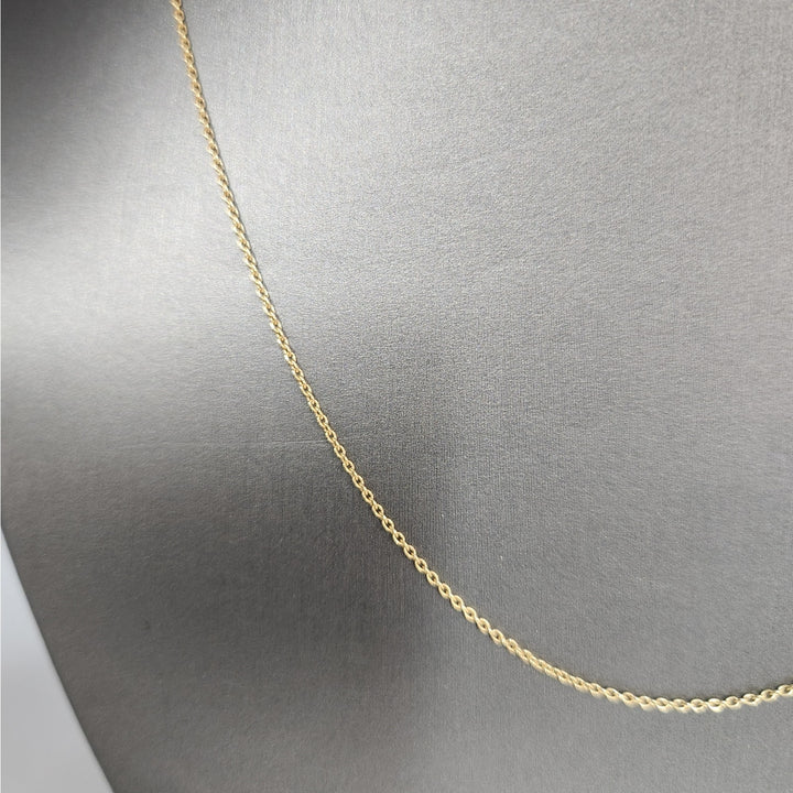 14k Yellow Gold Cable Link Chain Necklace 18" Classic everyday chain