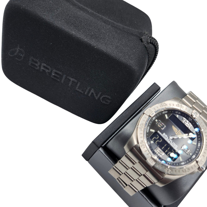 Breitling Aerospace Avantage E79362 Titanium Mens Watch - Short Bracelet, Pouch & Case