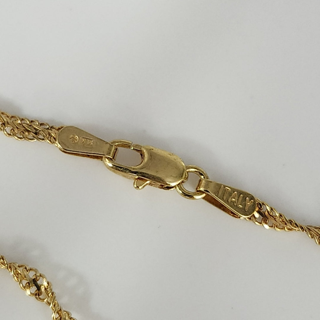14k Yellow Gold Rope Chain Necklace 18"