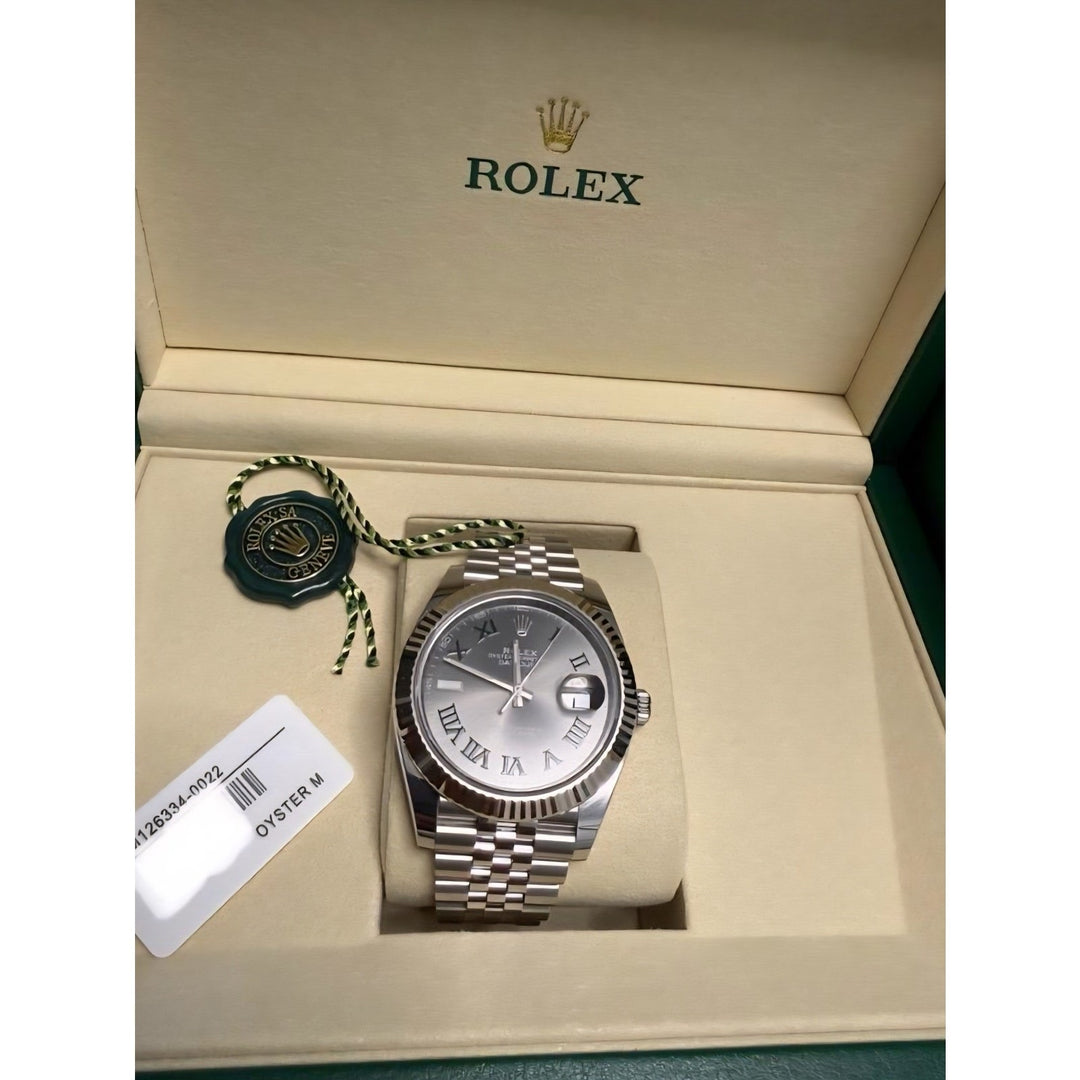 Rolex Datejust 41mm 126334-0022 Jubilee Wimbledon Dial Watch 2025 Full Set
