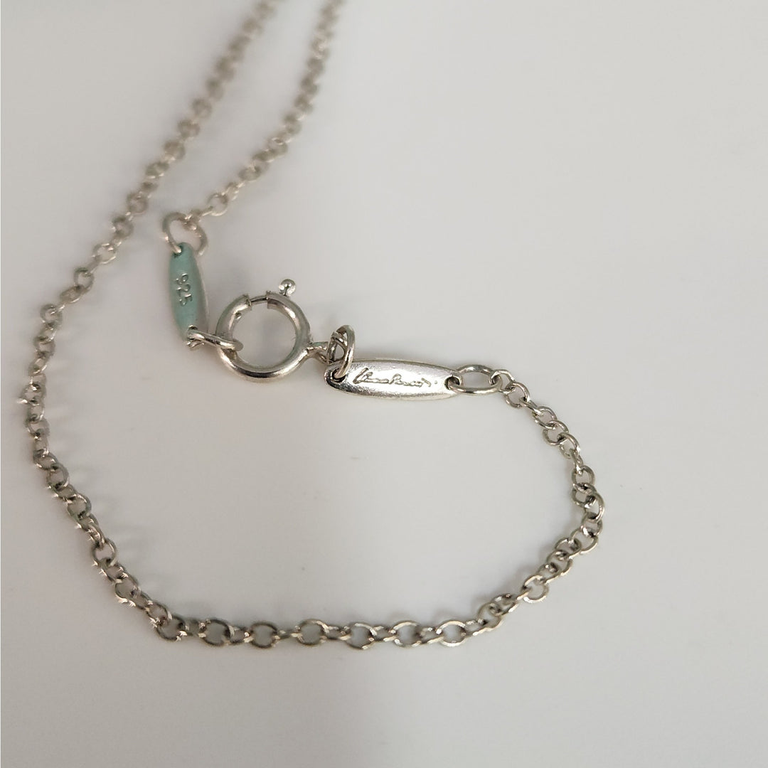 Tiffany & Co. Elsa Peretti Apple Necklace Sterling Silver 925 Pendant Box Pouch