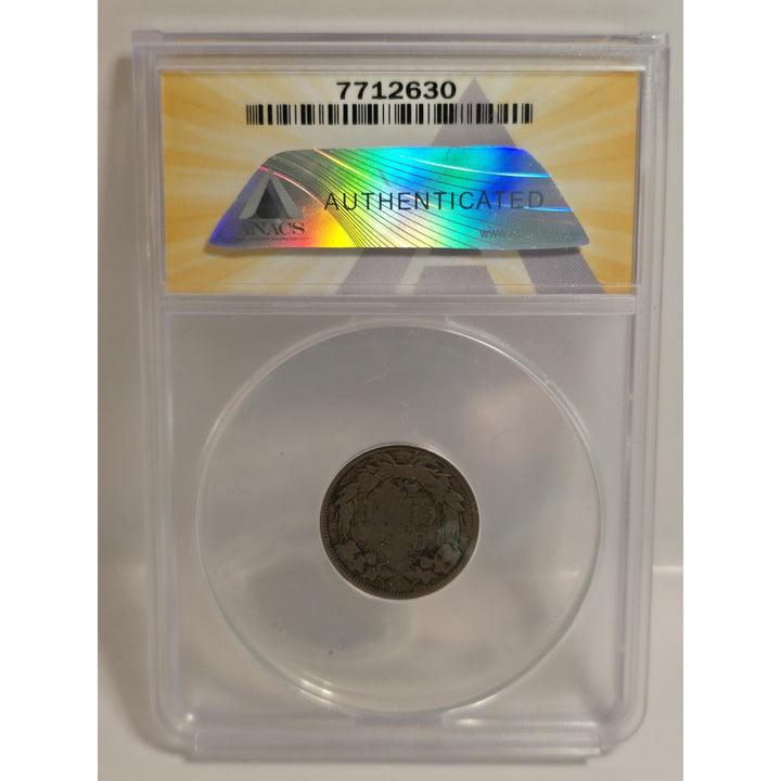 1858 1c Large Letters Flying Eagle Cent Good 4 ANACS Penny Scratched Details