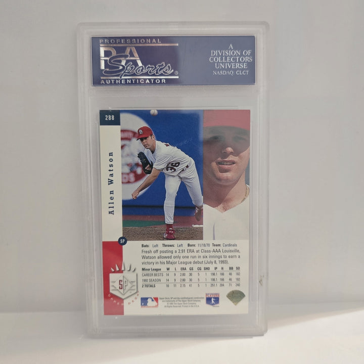 1993 Upper Deck SP Allen Watson Rookie Prospect Foil #288 PSA 8
